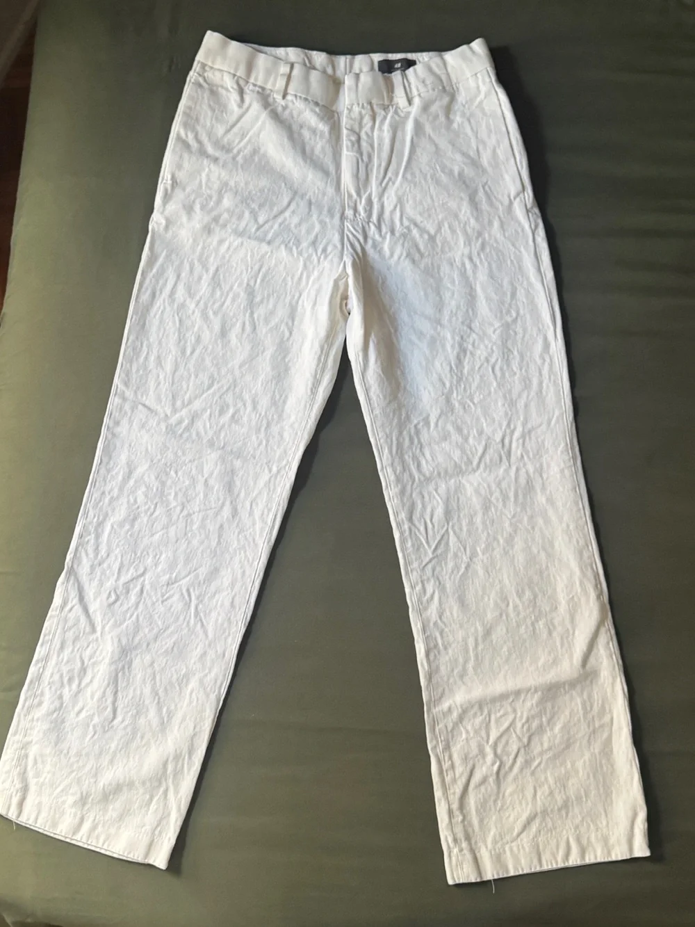 Men's White Linen Pants